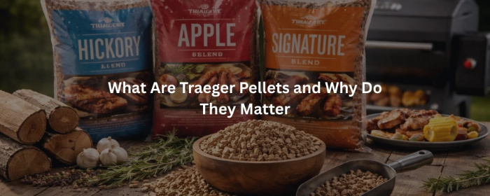 Traeger wood pellets for grilling and smoky barbecue flavor