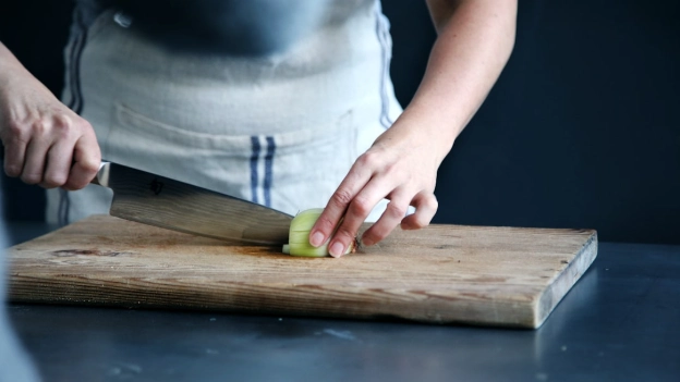 Clean wooden cutting board