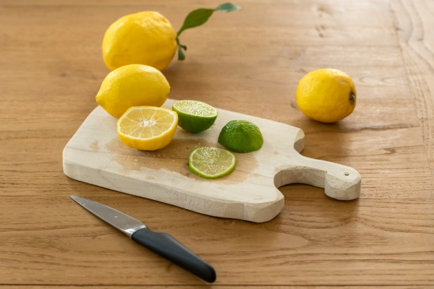 Clean wooden cutting board