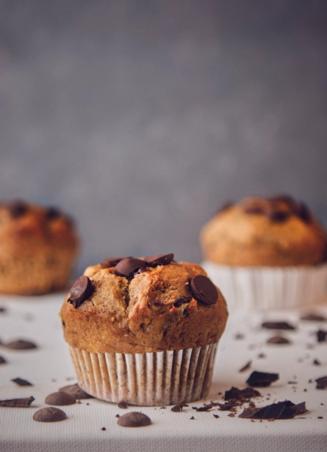 Chocolate banana muffin
