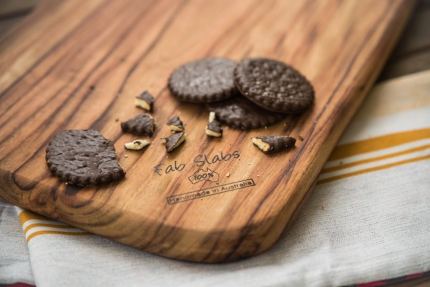 Clean wooden cutting board