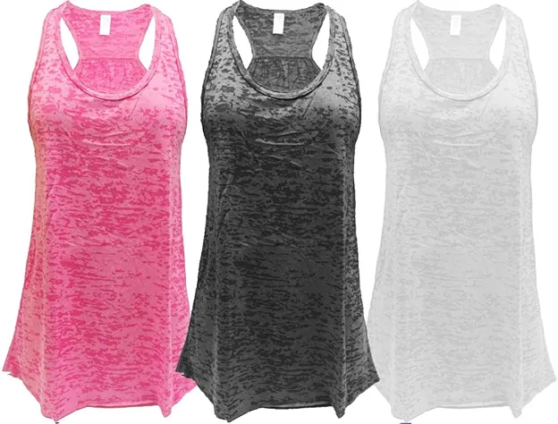 Epic MMA Gear Flowy Racerback Tank Top, Regular and Plus Sizes Pack of 3