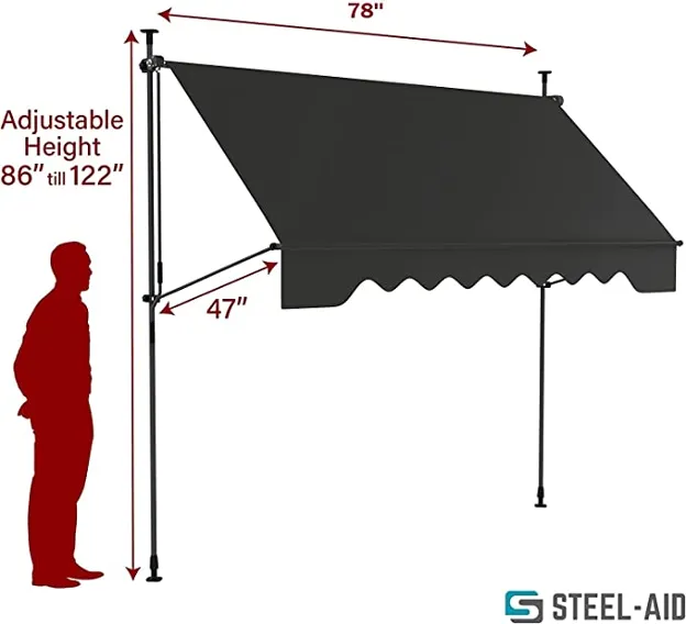 Prize: $209.99  Buy this IDEAL AECOJOY 13'×8' Patio Awning Retractable Sun Shade Awning Cover Outdoor Patio Canopy Sunsetter 