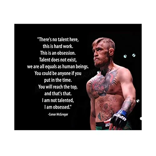 Conor McGregor Quotes Wall Art-"No Talent Here-This Is An Obsession