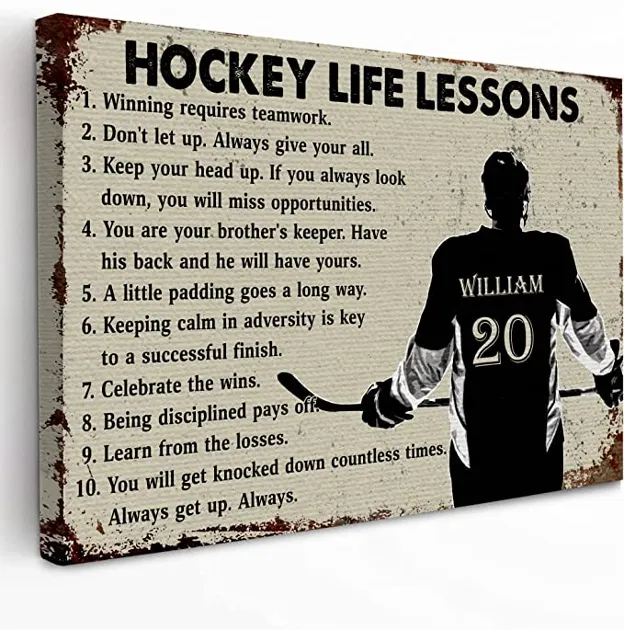 Hockey Wall Art Life Lessons Posters Canvas 