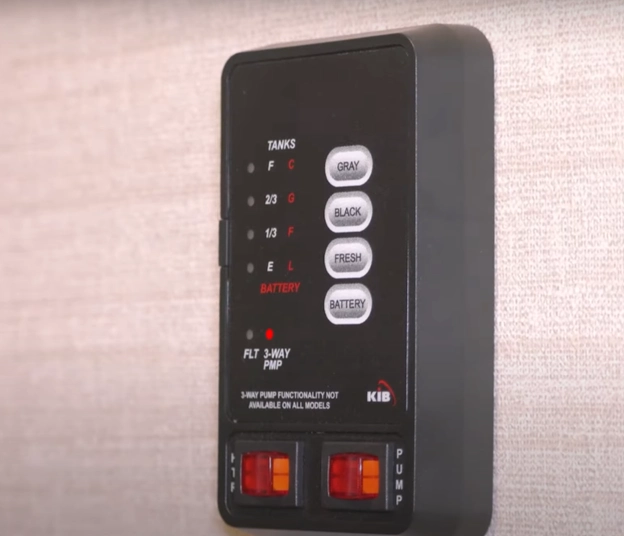 KIB M23 basic RV tank sensor monitor panel—simple, budget-friendly option for essential monitoring.

