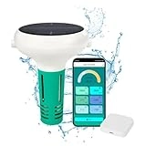 RYAKKA Floating Smart Pool Monitor Newest Pool Water Testing Smart Device 7 in 1 CL/PH/EC/TDS/ORP/Temp/Salinity APP Digital Display for Pool, Saltwater Pool, Hot Tubs & Spas