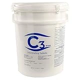 C3 3" Stabilized Chlorine Tablets for Swimming Pool and Spa | Individually Wrapped | Slow Dissolving | 25 lbs