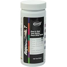 Swimming pool chemical test strips