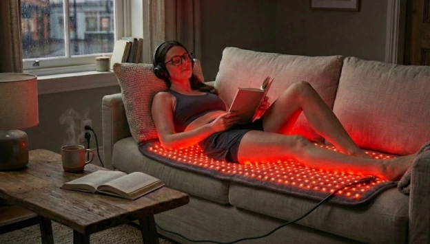 red light therapy blanket vs panel wind-down routine with blanket at night