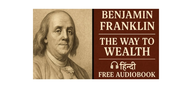 Benjamin Franklin The Way to Wealth Hindi free audiobook cover with classic portrait