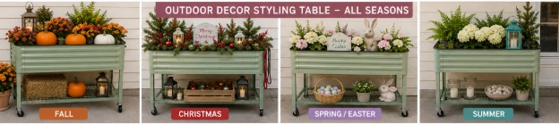 diy decor for elevated garden bed