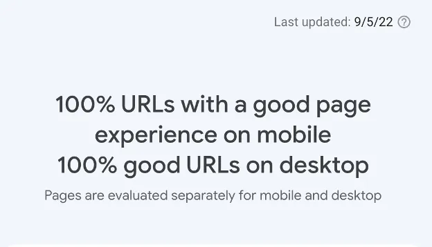 Passing Core Web Vitals and Page Experience in Google Search Console