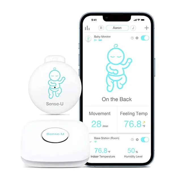 Baby Monitor 3 with Audible Smartphone Alerts for Breathing Changes, Movement in Sleep, Body and Room Temperatures!