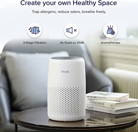 LEVOIT Air Purifiers for Bedroom Home, HEPA Filter Cleaner with Fragrance Sponge for Better Sleep, Filters Smoke, Allergies, 