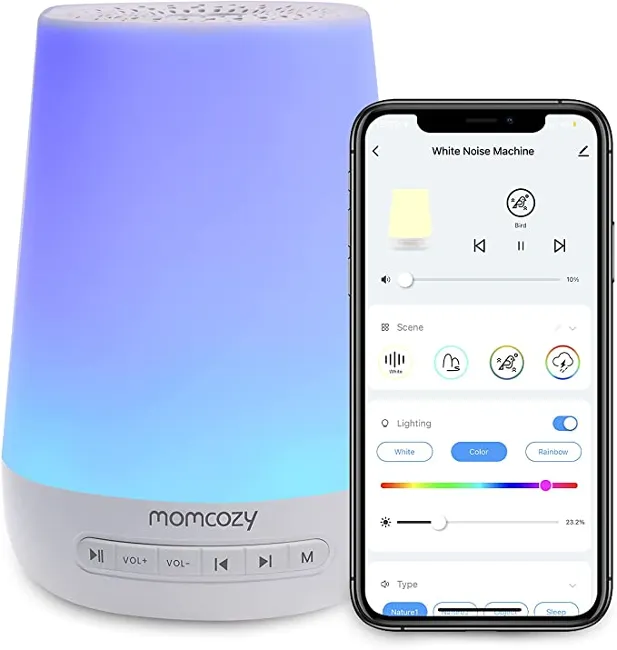 Momcozy White Noise Machine for Baby Sleeping with Night Light!