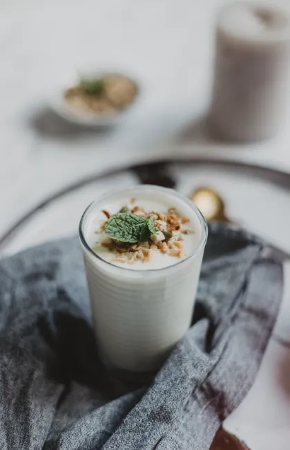 kefir and flaxseed smoothie