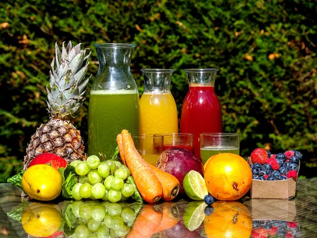 variety of juices for a cleanse