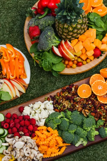 variety of fruits and vegetables
