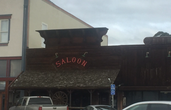 outside of a saloon in Cayucos California.