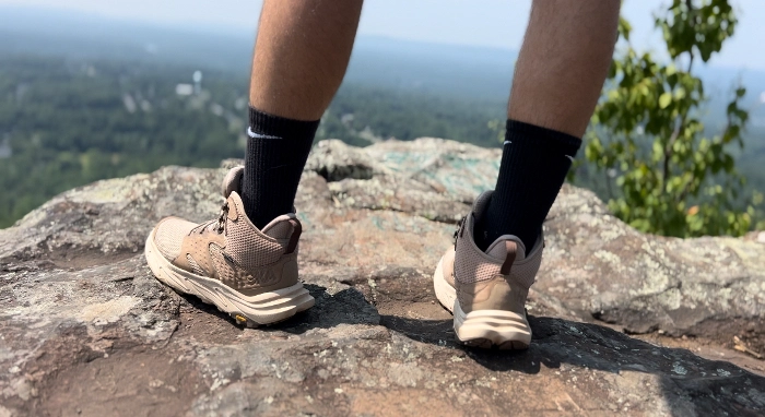 Hiking Boots on a Mountain