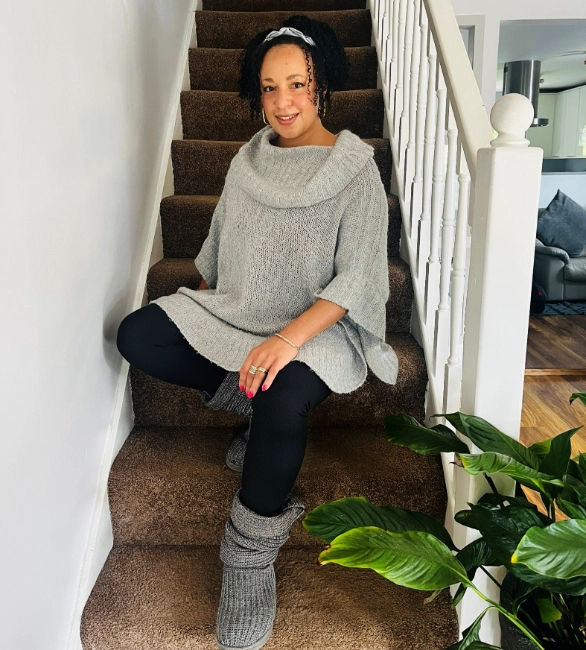 UGG slippers for women worn at home to keep feet warm while working from home on cold days.