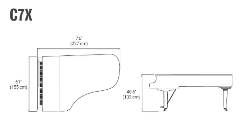 C7X Yamaha concert grand piano schematic