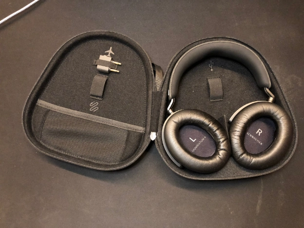 Sennheiser momentum 4 inside included hardshell case