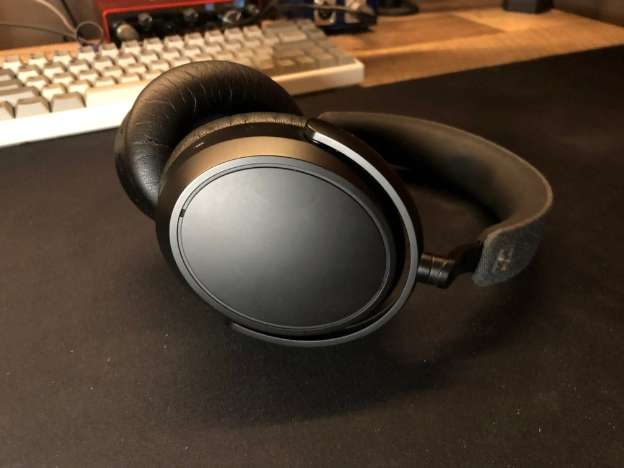 Sennheiser momentum 4 wireless headphones close up view