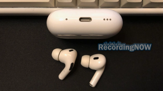 AirPods Pro 2 with USB C charging case on desk