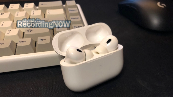 Apple AirPods Pro 2nd generation inside USB C charging case