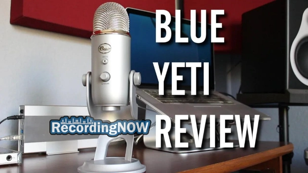 Blue Yeti Microphone on desk