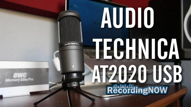 Audio Technica AT2020 USB+ on desk