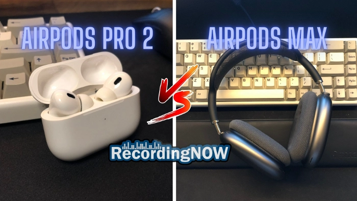 Apple AirPods Pro 2 vs AirPods Max side by side