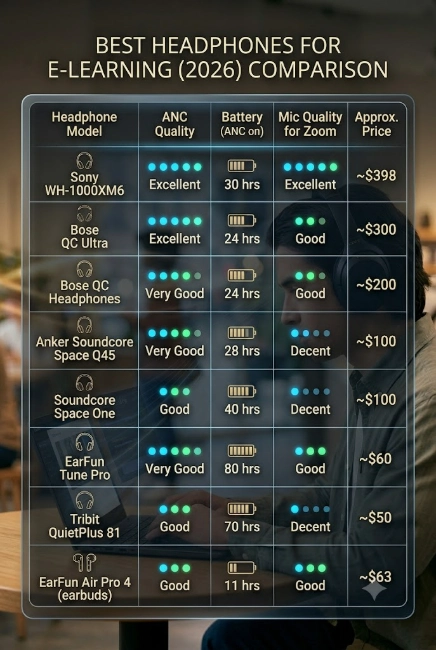 Noise Canceling Headphone chart