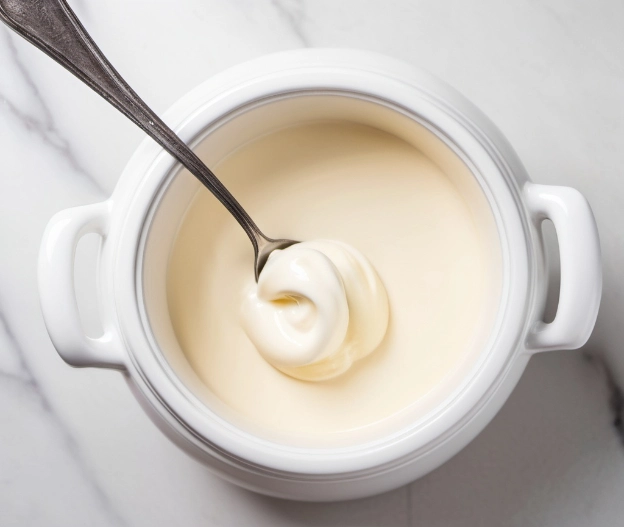 cream in a pot