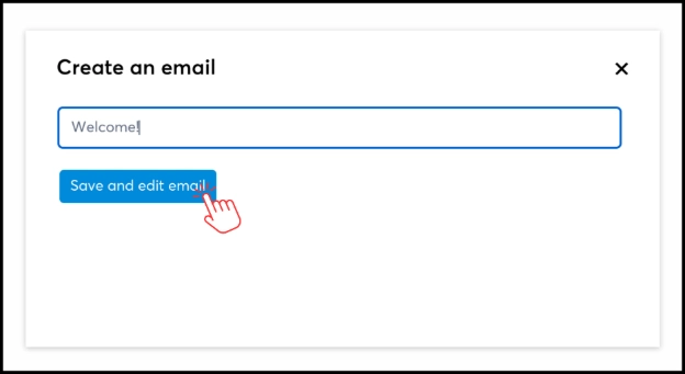 Clicking Save and edit email in a Systeme.io workflow