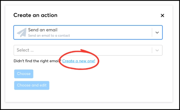 Creating a new email for a Systeme.io workflow