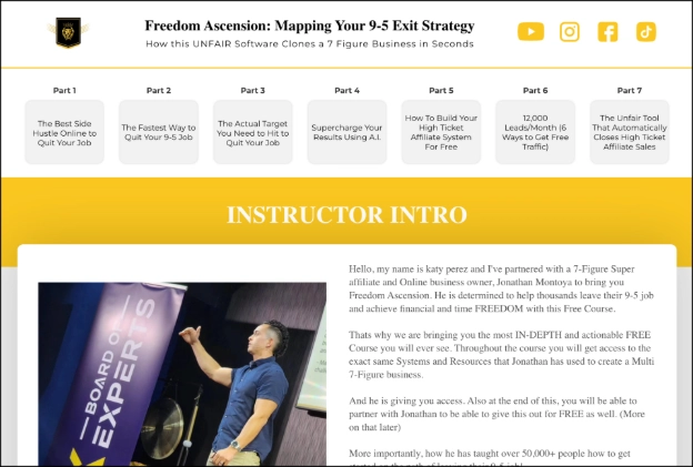 Freedom Ascension free course lead magnet