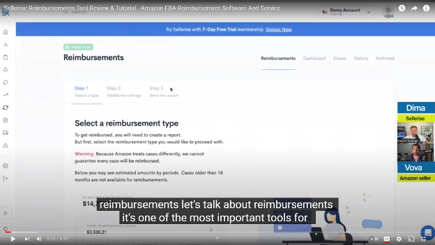 Sellerise reimbursement tool