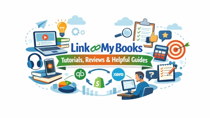 Link My Books tutorials and guides showing automated ecommerce accounting setup